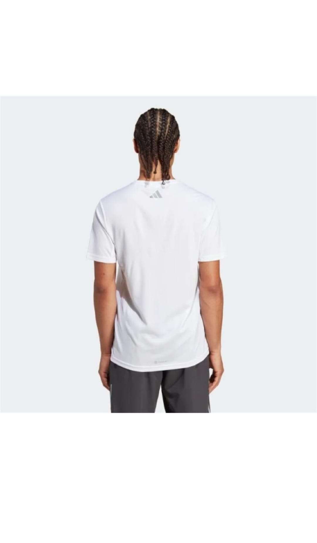 Adidas Run Icons 3 Bar Logo Tee Erkek Koşu T-shrit Beyaz Hr3244 5