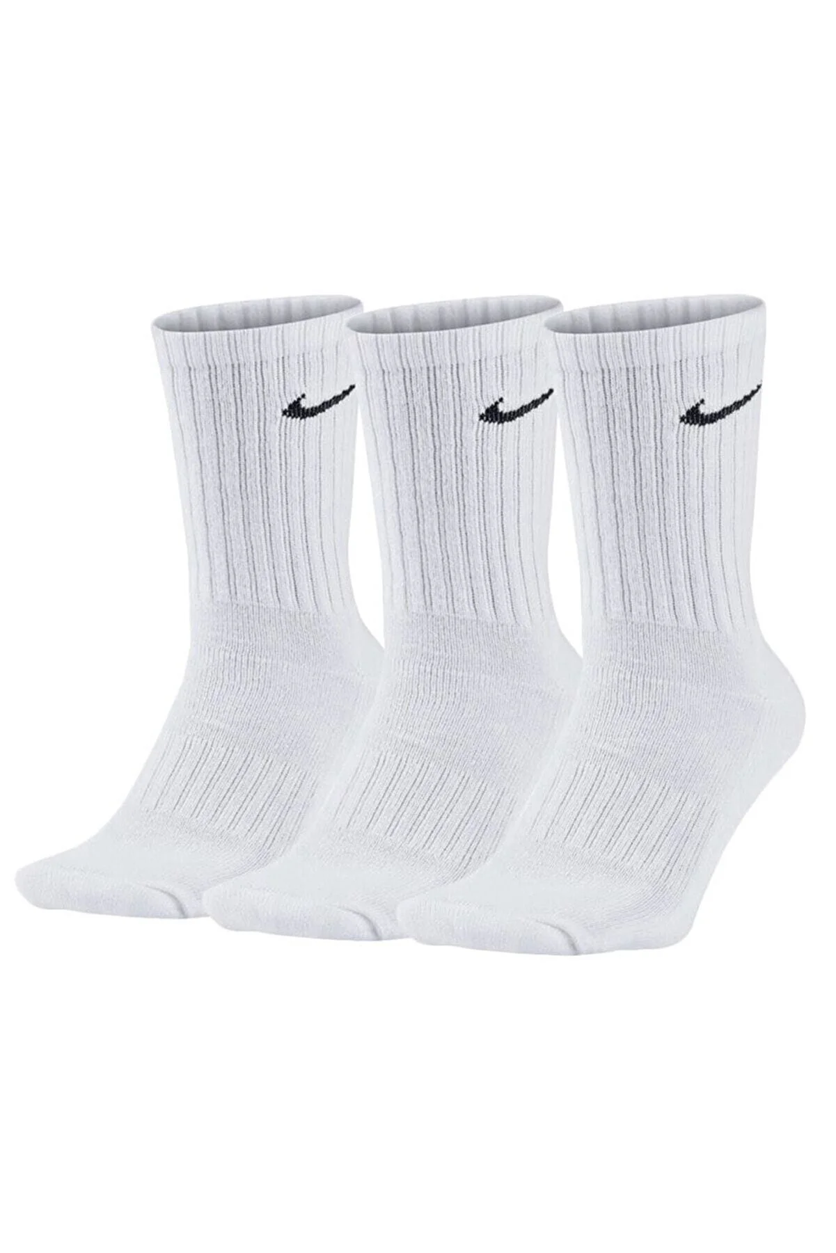 Nike 3'lü Nike Beyaz Çorap Sporcu Beyaz Çorap