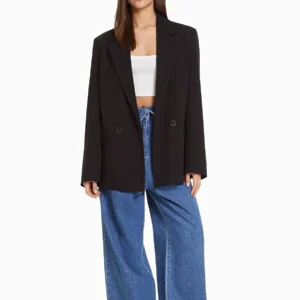 Bershka Feminen Kesim Regular Fit Klasik Kruvaze Blazer